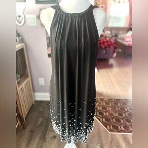 Dressbarn Black Shift with Pearls and Rhinestones